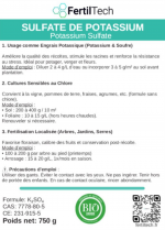 Sulfate de Potassium 750g - Engrais Naturel Riche en Potassium et Soufre – Image 4