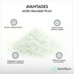 Acide Oxalique 1.5 kg – Sel d’oseille ultra pur ≥ 99,6% | Nettoyant puissant pour bois grisé, marbre, aluminium, métaux, sols | Usage maison, bricolage, rénovation, atelier – Image 5