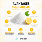 Acide Citrique Monohydraté 1.5 kg E330 Qualité Alimentaire & Technique 100% Pur Pour Usages Alimentaires Cuisine et Pâtisserie | Convient Aussi au Nettoyage Naturel Vegan – Image 5