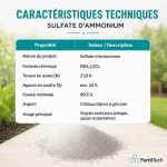Sulfate d’Ammonium 1.5 kg | Engrais azoté 21 % N + 24 % Soufre pour potager, gazon, arbres fruitiers, haies, sols alcalins, jardin, maraîchage, correction du pH, agriculture – Image 4