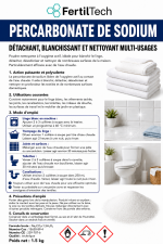Percarbonate de Soude 1.5 kg – Percarbonate de Sodium Multi-Usages, Oxygène Actif, Détachant Linge, Blanchissant Textile, Nettoyant Maison pour Joints, WC, Surfaces et Canalisations – Image 2