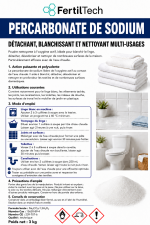 Percarbonate de Soude 3 kg – Percarbonate de Sodium Multi-Usages, Oxygène Actif, Détachant Linge, Blanchissant Textile, Nettoyant Maison pour Joints, WC, Surfaces et Canalisations – Image 2