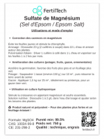 Sulfate de Magnésium 750 g (Sel d’Epsom) Engrais Minéral Naturel pour Plantes, Gazon et Potager – Corrige les Carences en Magnésium et Soufre – Favorise la Croissance et un Feuillage Sain – Image 6