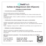 Sulfate de Magnésium Sel d’Epsom 1.5 kg | Stimule la Croissance des Plantes, Corrige les Carences en Magnésium | Potager, Gazon, Fleurs, Jardin, Hydroponie, Feuillage – Image 6