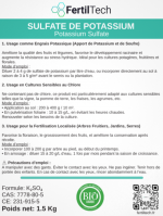 Sulfate de Potassium 1.5 kg - Engrais Naturel Riche en Potassium et Soufre - Idéal pour Jardin, Potager, Fruits et Légumes - Favorise la Floraison, la Croissance et le Rendement – Image 4